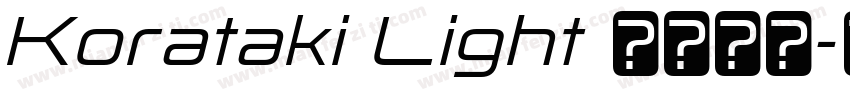 Korataki Light 语言英文字体转换